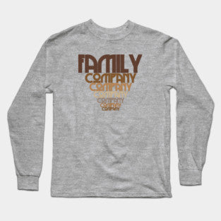 Brown Retro Family Company Long Sleeve T-Shirt
